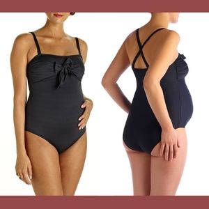NWT!‎ Pez D'Or Ibiza One-Piece Maternity Swimsuit in Black [SZ XL ]